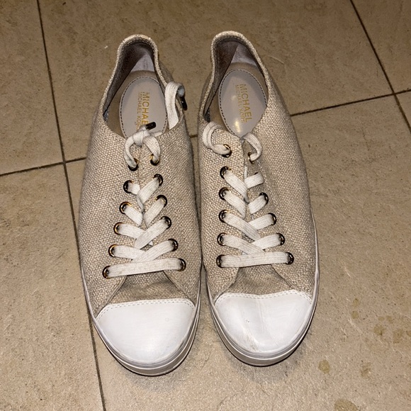 Michael Kors Canvas Platform Shoes Sneakers Size 7.5 - Picture 2 of 8